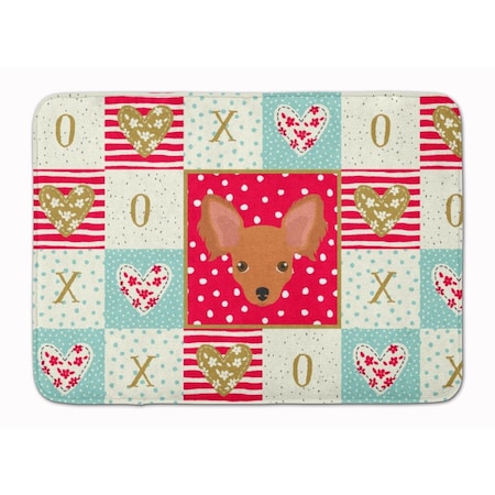 Carolines Treasures 19 x 27 in. Russian Tor Terrier Love Machine Washable Memory Foam Mat CK5234RUG